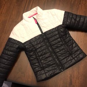 Girls Black and White Winter Coat